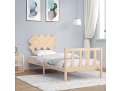 Marco de Cama con Cabecero Madera Marrón (90x200cm)