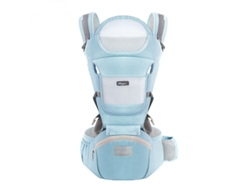 Portabebés ergonómico con asiento de cadera para bebés de 0 a 36 meses, azul Digitallab