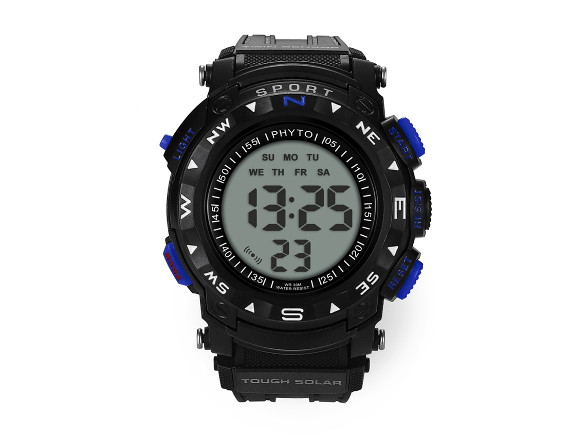 Reloj Electrónico De Piel Sintética Con Esfera Calada, Unisex, Color Blanco Plateado.