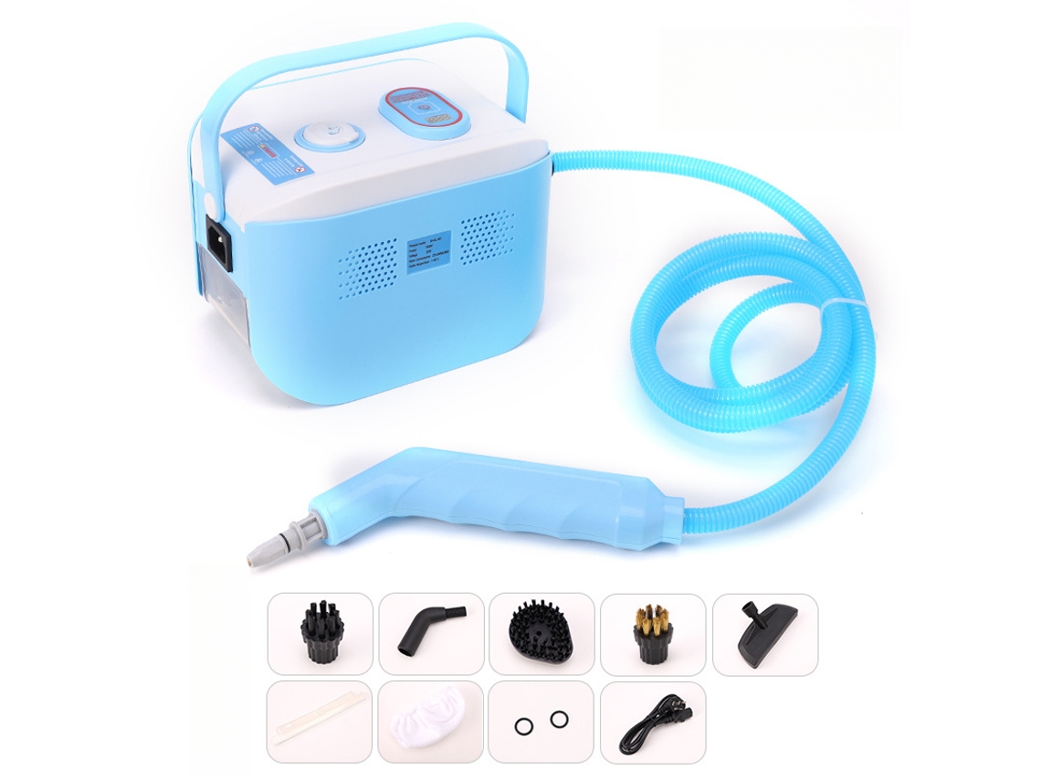 Limpiador a vapor multifuncional de 1500 W de alta temperatura, apto para desengrasar la cocina y limpiar el coche, color azul Cuich