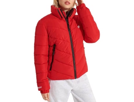 Chaqueta SUPERDRY Sports Puffer Poliester Mujer (S - Rojo)
