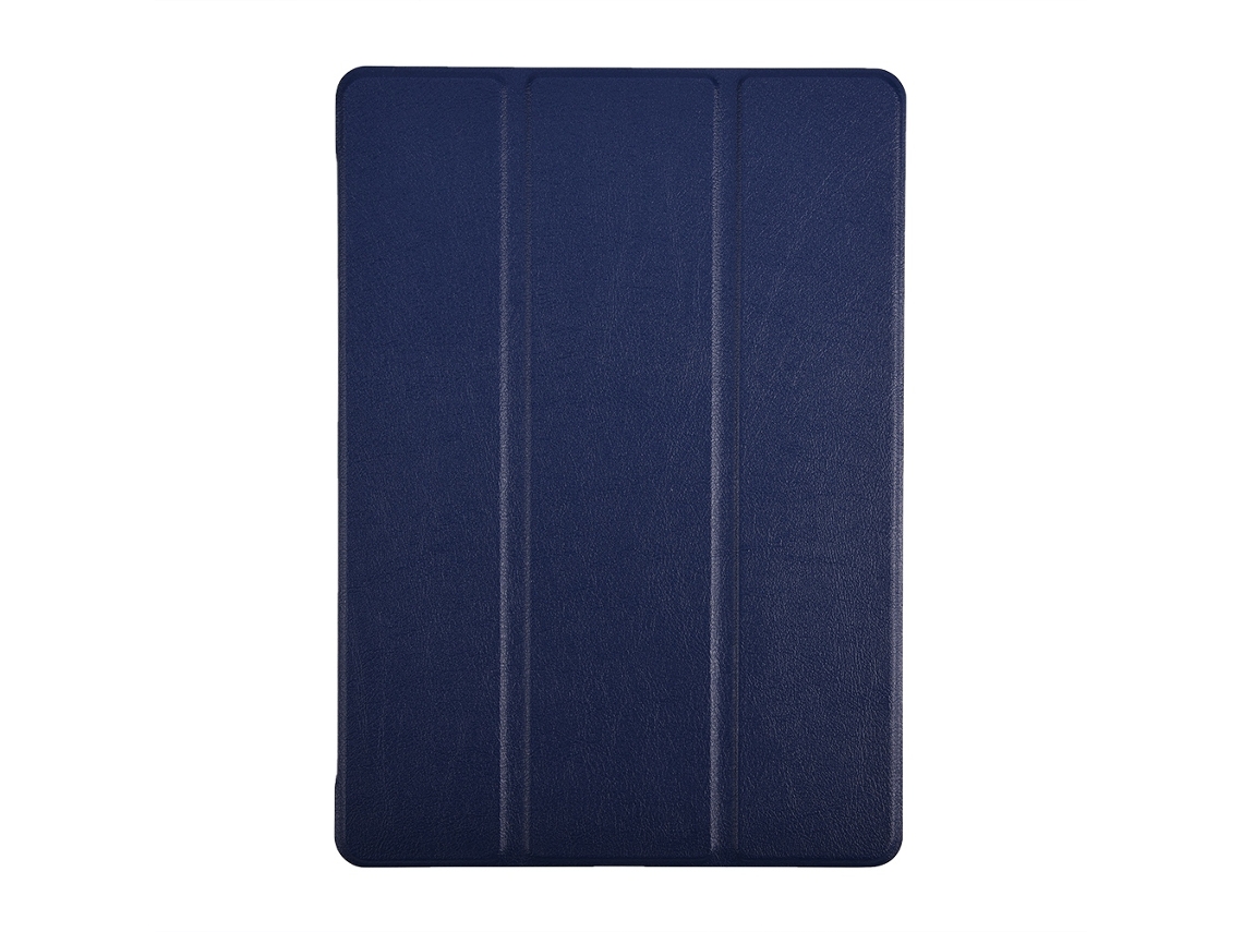 Funda protectora vintage con tapa y soporte para iPad Pro de 9.7 pulgadas en azul oscuro y dorado claro