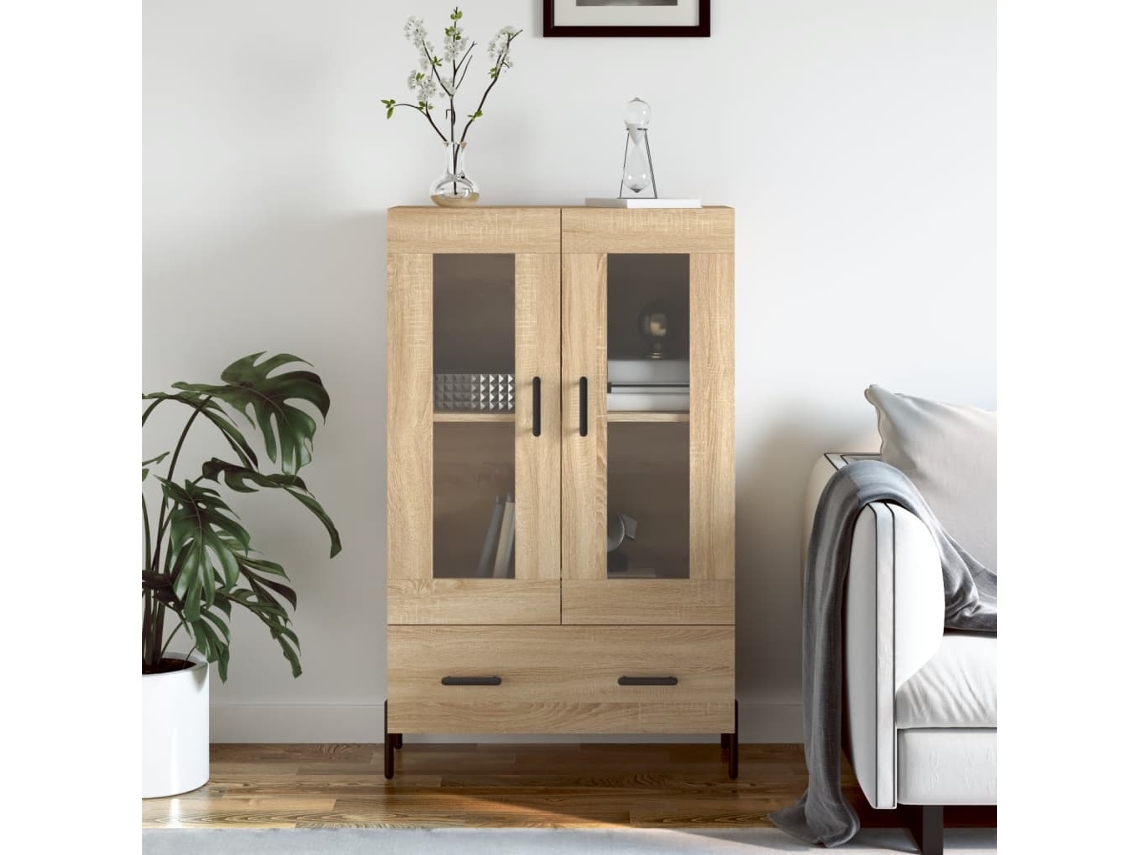 Lovely Home Armario Alto Derivados de Madera 69,5X31X115Cm Roble Sonoma