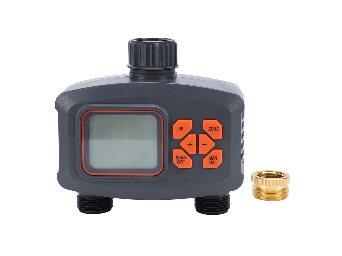 Temporizador Digital Programable Para Manguera Con 2 Salidas Para Regar Jardines, Céspedes Y Exteriores.