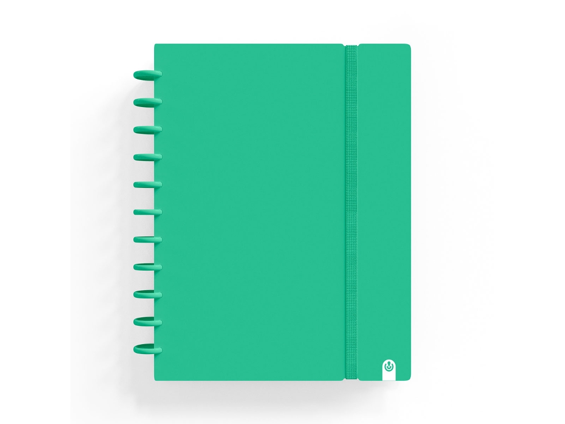 Cuaderno INGENIOX A4 Rayado 80Hj 100G Foam C/Goma Elástica Verde 66024016