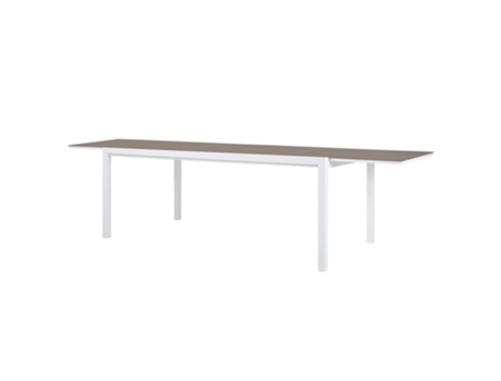 Tabla Conceptual Rectangular Extensible Aluminio Blanco Y Tope De Vidrio Templado 200/300100