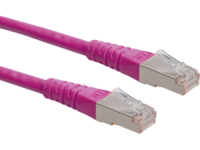 Cable de Red ROLINE (RJ45 - 1 m - Rosa)