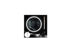 ZMH Espejo de Baño Redondo Iluminado con Intensidad Ajustable y Touch