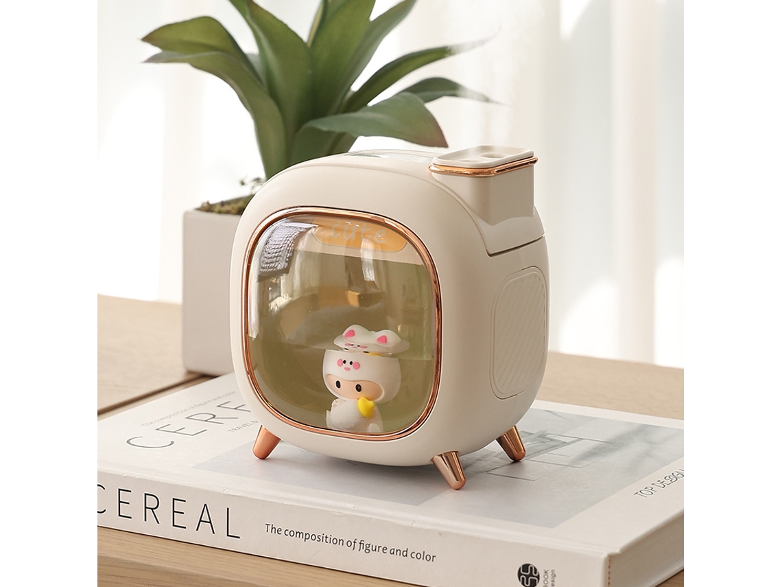 Humidificador Ultrasónico De 500 Ml Con Difusor De Aceites Esenciales De Aromaterapia De Gran Capacidad (beige, Usb)