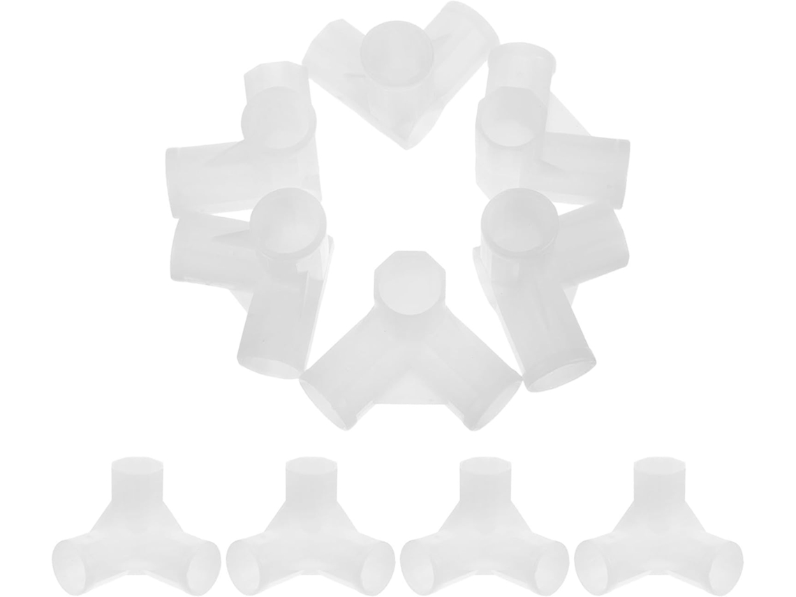 Juego 10 Conectores Plástico Blanco 3 Accesorios Resistentes Armarios Optimizan Espacio Armario Secadora Riel
