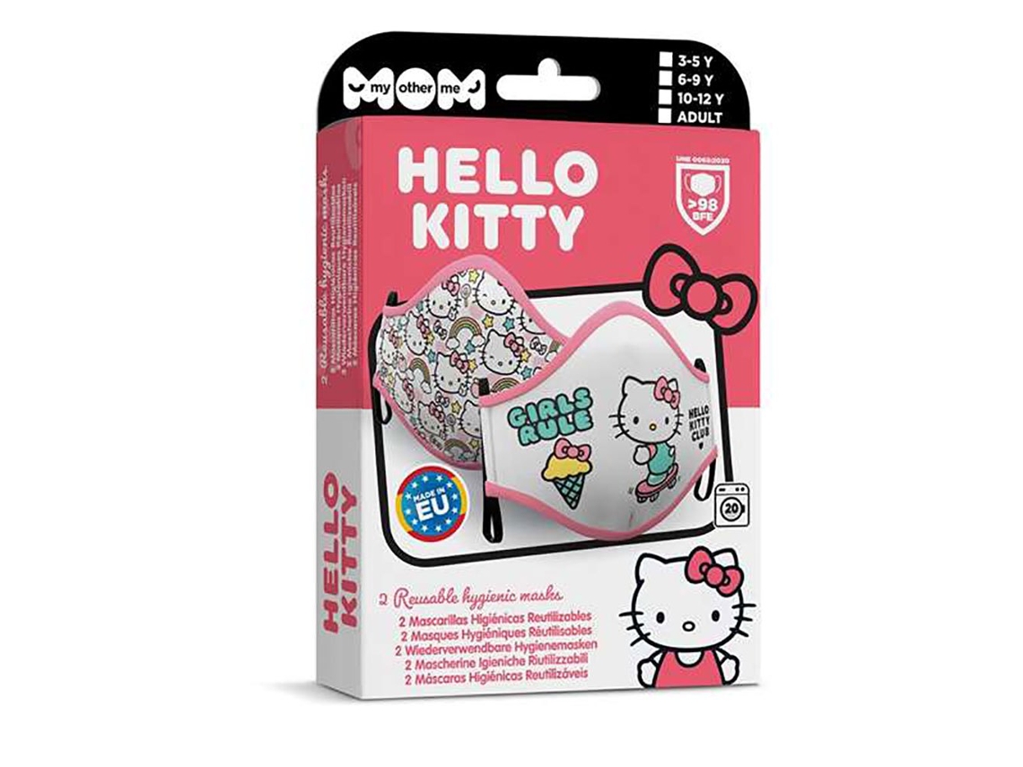 Máscara Higiênica Hello Kitty Premium Colorido 10-12 Yearsviving Costumes