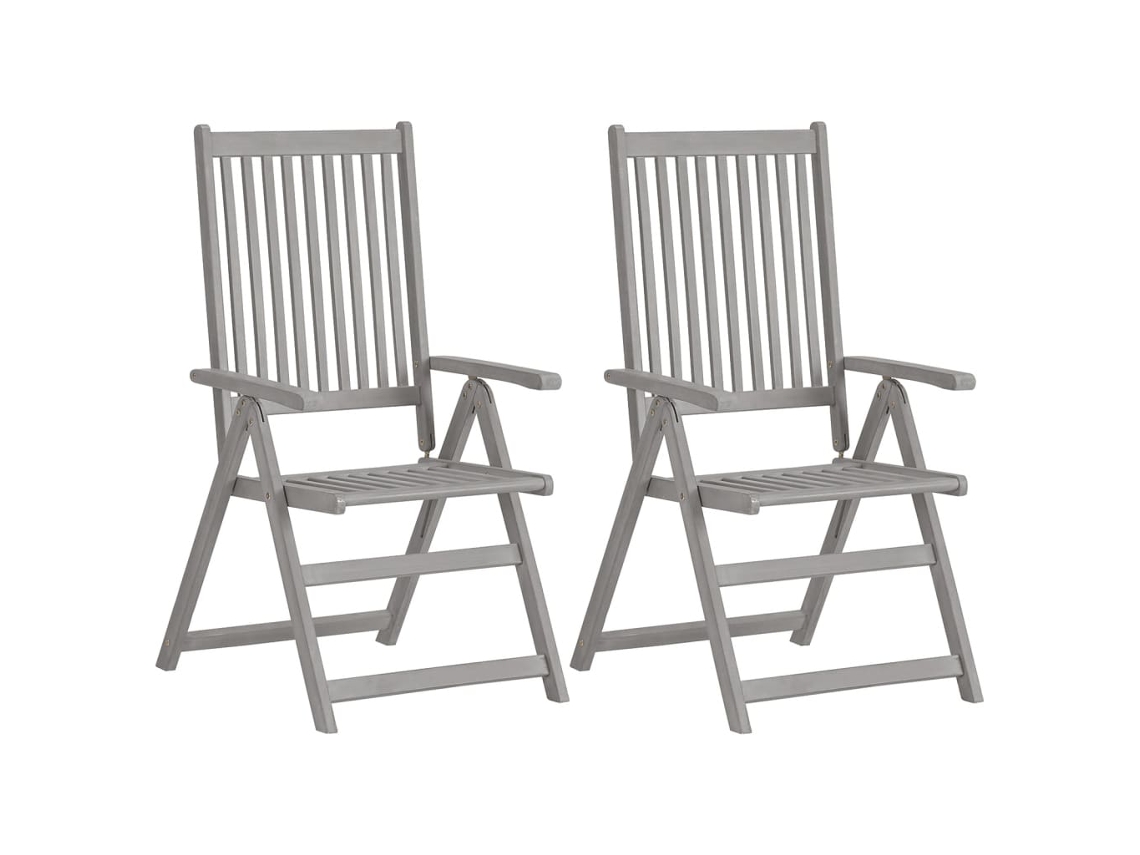 Maison Exclusive - Sillas Reclinables Jardín Y Cojines 4 Uds Madera Maciza Acacia