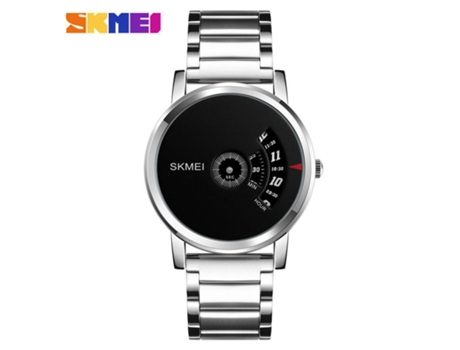 Relojes de Pulsera para Hombre, Relojes Impermeables de Cuarzo de Acero Inoxidable para Hombre-Superficie Negra Plateada LUUCOZK