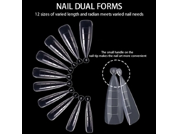 Kit De Moldes Dobles Para Uñas Con 132 Piezas: Moldes Reutilizables, Clips, Pincel De Doble Punta Y Limas De Uñas Para Decoración De Uñas Casera.