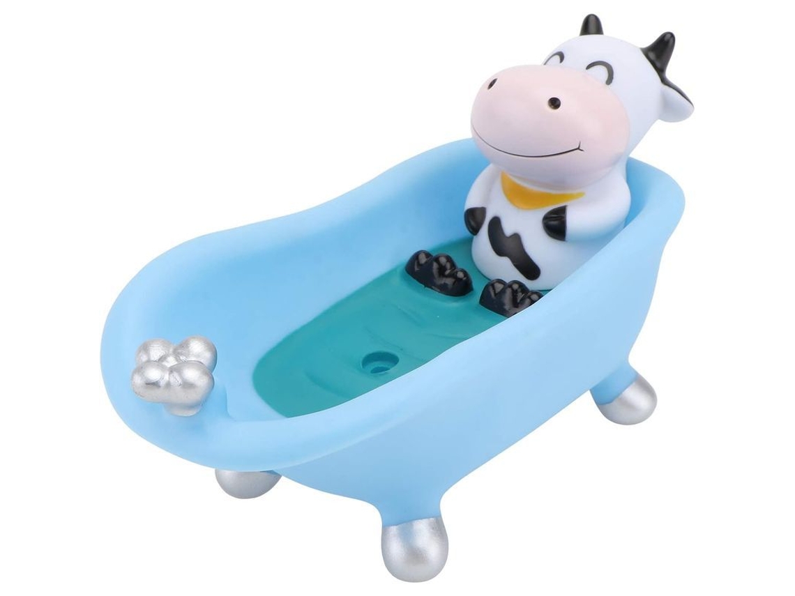 Jabonera De Plástico Para Baño, Ducha, Lavabo, Cocina, Azul, Estilo Animal De Dibujos Animados.