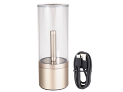 JILLIOPER Luz Nocturna LED Inteligente Ajustable Inalámbrica Recargable por USB con Luz de Vela
