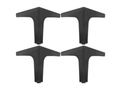 4 Patas De Hierro Galvanizado De 13 Cm, Color Negro, Para Sofá O Mesa De Centro.