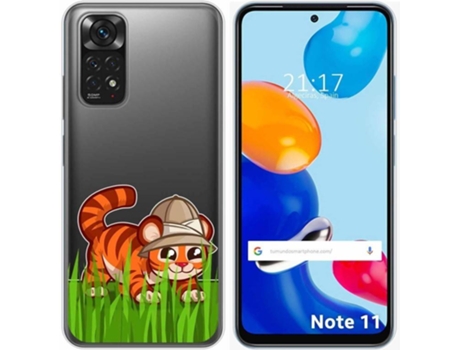 Carcasa Xiaomi Redmi Note 11 TUMUNDOSMARTPHONE Dibujos Transparente Tigre Multicolor