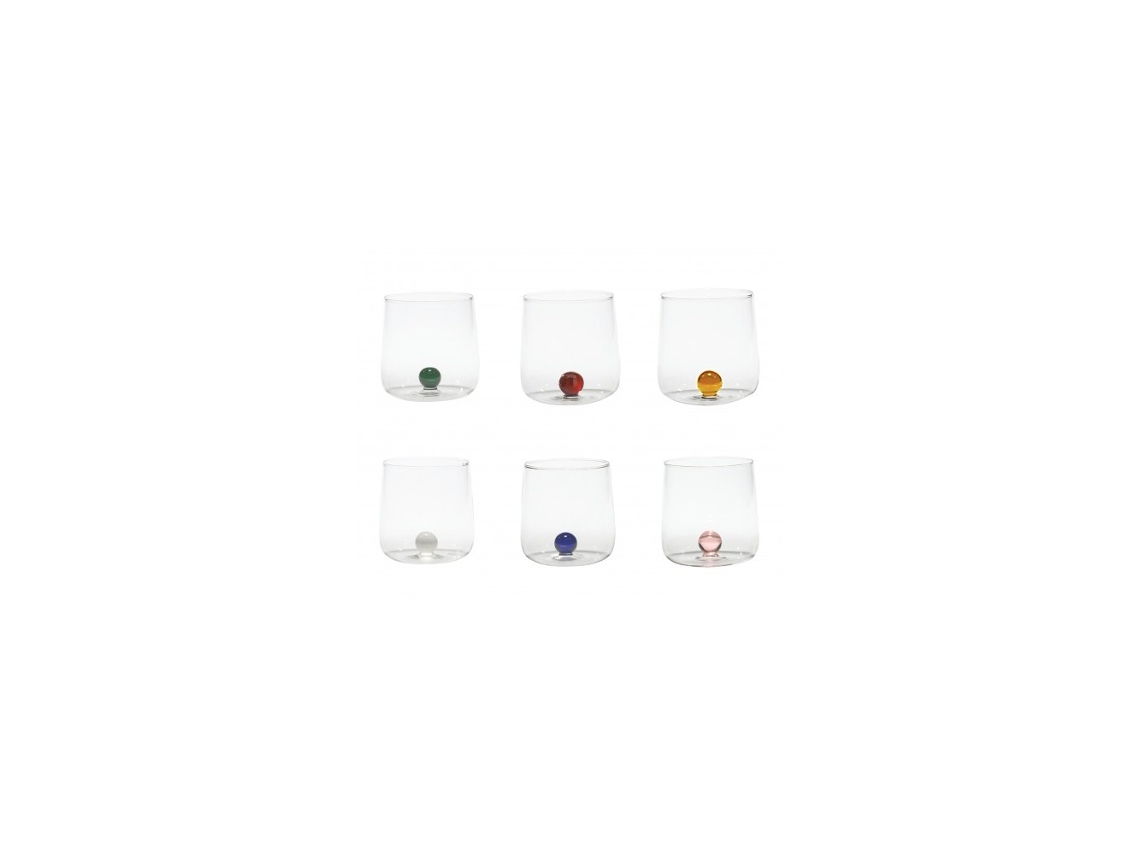 Juego De 6 Vasos De Borosilicato Bilia Tumbler Color Zafferano, Colores Surtidos