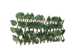 Seto artificial extensible con hojas de Epipremnum aureum para jardín