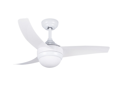 Ventilador de techo XTRELAMP LARS d97cm LED 18W 6v metal blanco 3 aspas pvc blanco Con mando a distancia