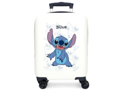 DISNEY Maleta De Cabina ABS Rígida Happy Stitch Blanco