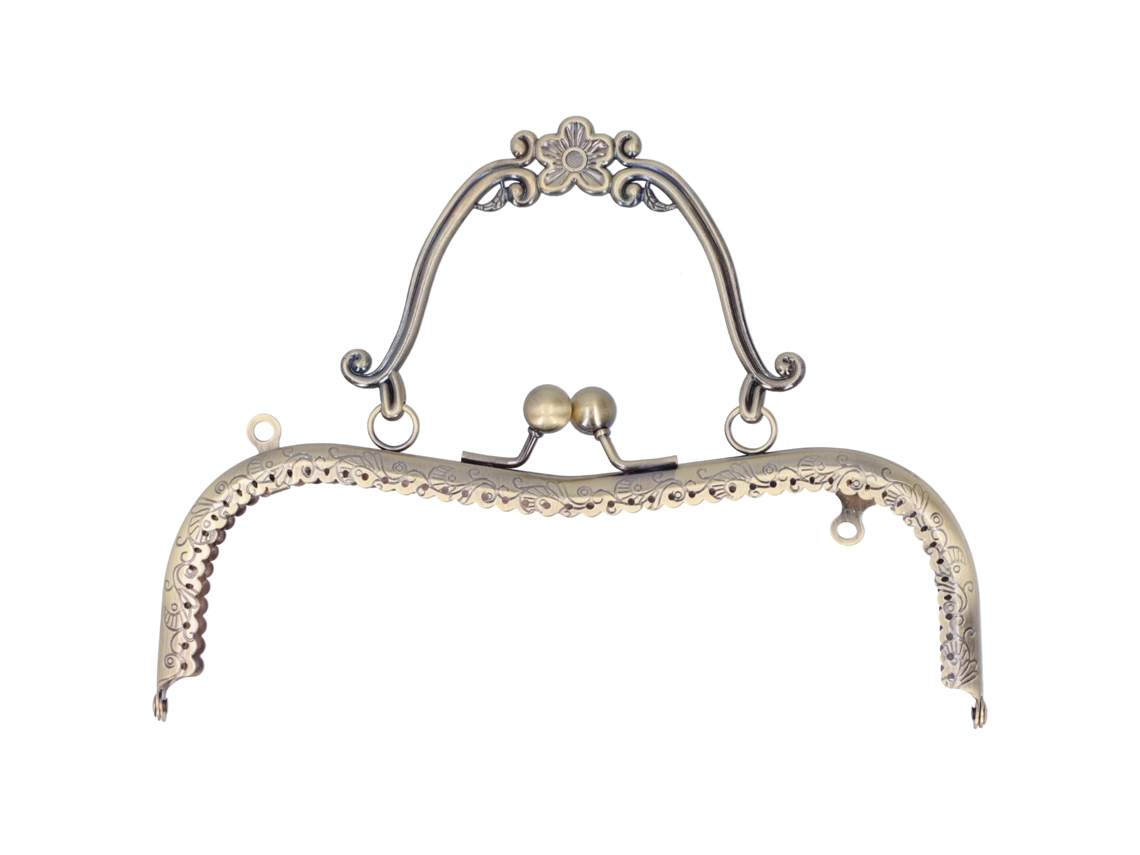 Marco De Metal Retro Para Cartera Con Cierre De Broche, 20,5 Cm, Bronce, Para Bolsos Hechos A Mano.