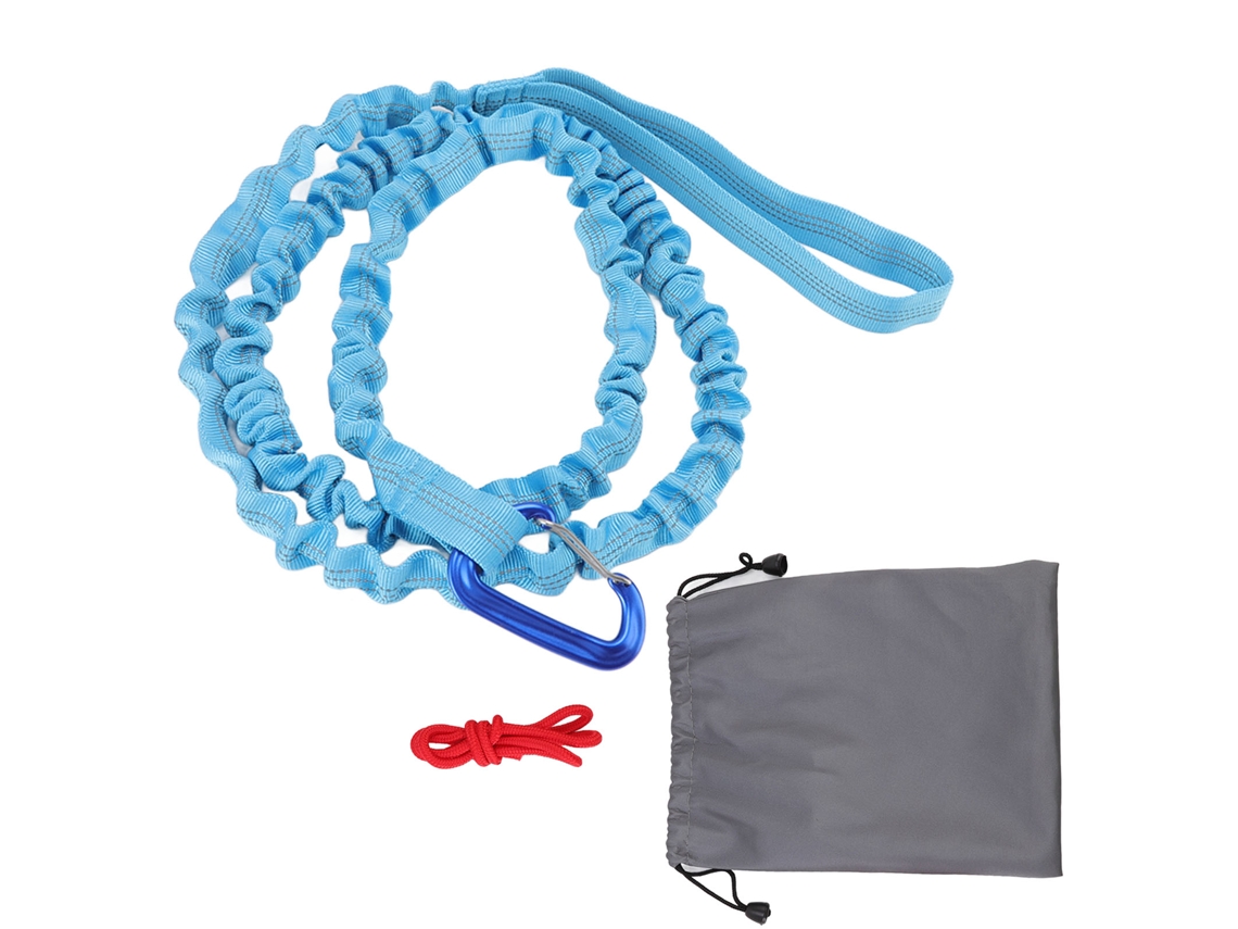 Cuerda elástica para bicicleta portátil de 1,7 m, color azul