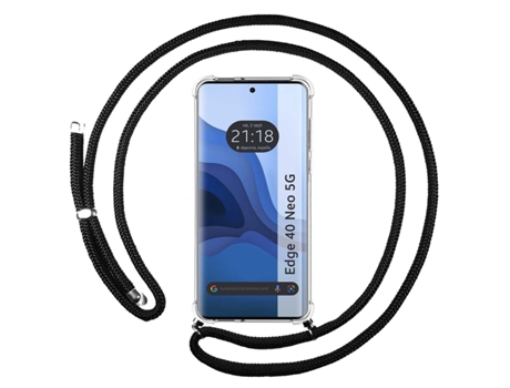 Funda Suspensa para Motorola Edge 40 Neo 5G TUMUNDOSMARTPHONE Silicona Negro