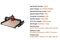 Fresadora CNC de 3 ejes, capacidad de grabado y tallado, 40 x 40 cm, 300 W, OEM