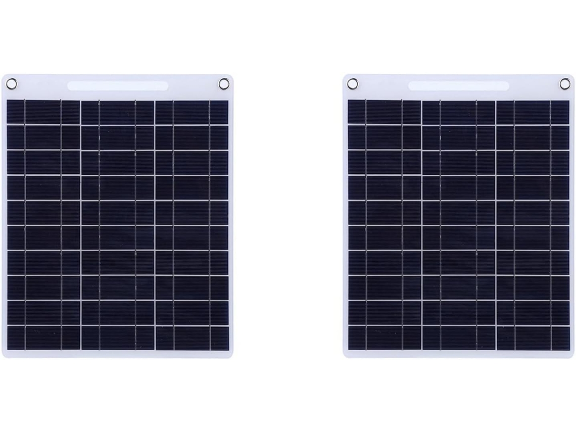 Kit De Cargador De Teléfono Con Doble Puerto Usb De 5 V Y 2 Paneles Solares Portátiles De 60 W