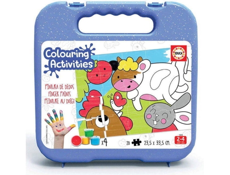 Juego Criativo EDUCA BORRAS Colorear con los dedos - Animales de granja