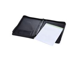 Carpeta Profesional De Cuero Pu A4 Con Cremallera Y Portatarjetas