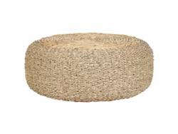 Otomana redonda de jacinto de agua BELIANI Backan de Jacinto de agua Beige 50x50x20