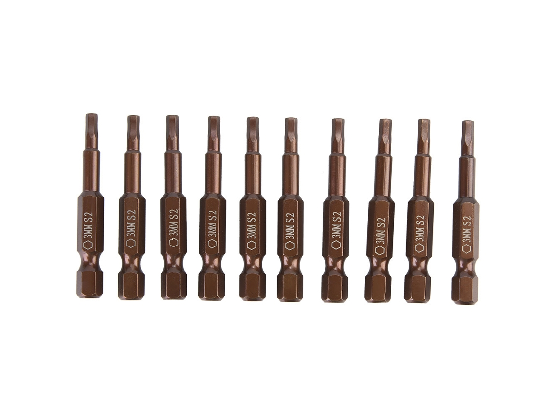 Conjunto De Bits Parafusadeira Elétrica Hexagonal Magnética 50mm H6.3 (10pcs)