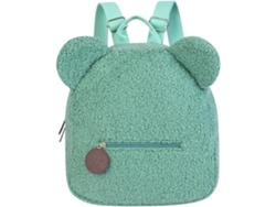 Mini Mochila Peluda Para Niños, Verde