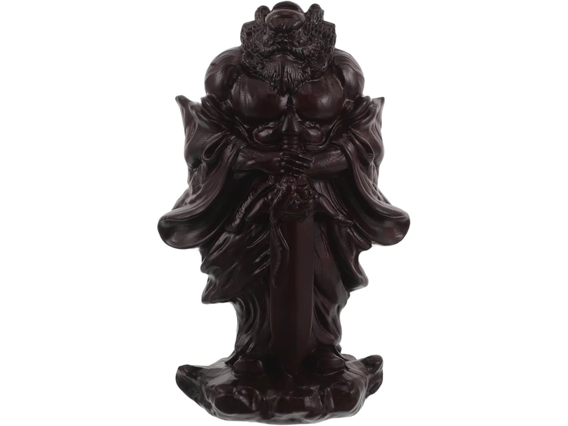 Estatua De Madera Zhongkui Feng Shui, Figura China Antigua, Decoración Cultural Para El Hogar Y La Oficina.
