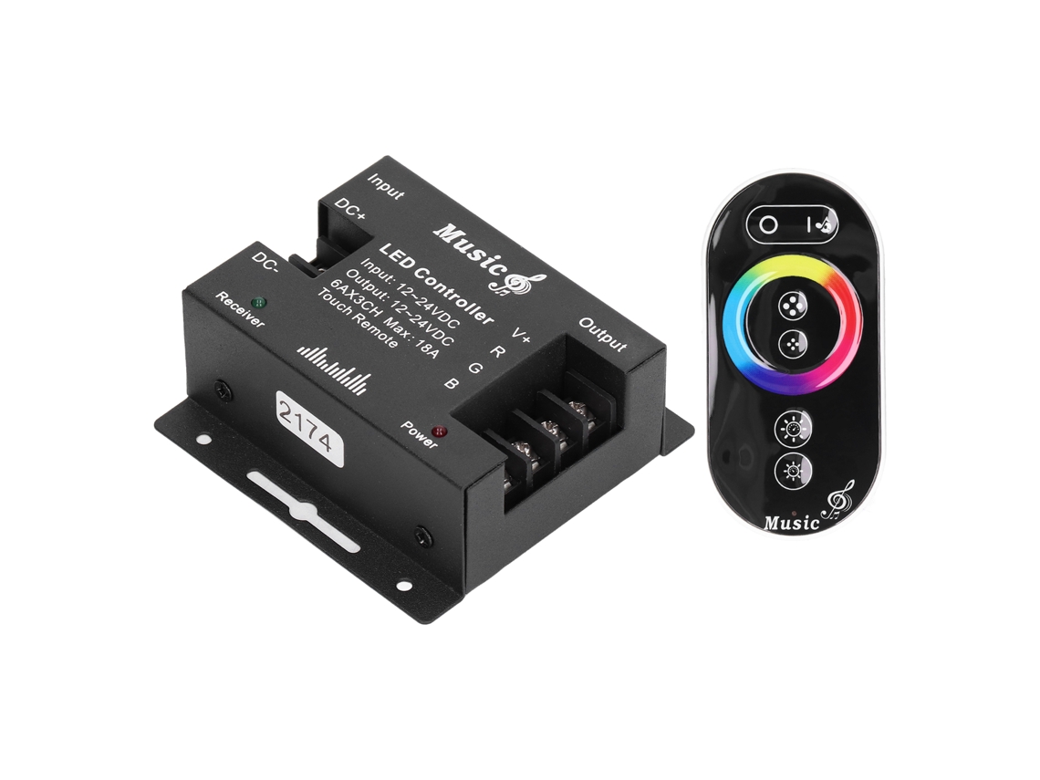 Controlador Led Para Tiras De Luces Rgb Con Control Táctil Y Sincronización Musical, Alta Sensibilidad Para El Hogar Y Bares.