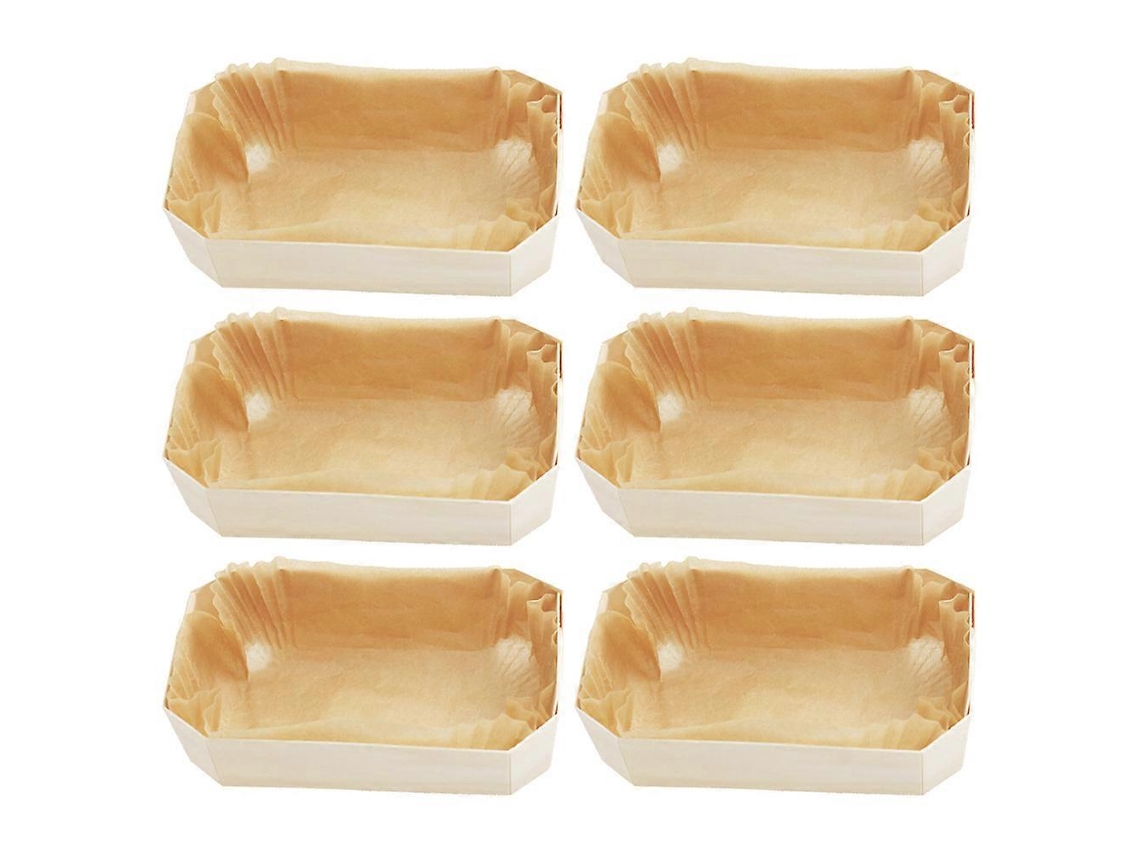 6 Moldes De Pan De Madera Antiadherentes Para Pan Francés Tarta Y Tostadas Con Buena Conductividad Térmica 14x9,5x5cm