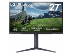 Monitor Gaming LG UltraGear 27GS85Q-B (27" - Quad HD - NANO IPS - 200 Hz - 1 ms - NVIDIA G-SYNC)