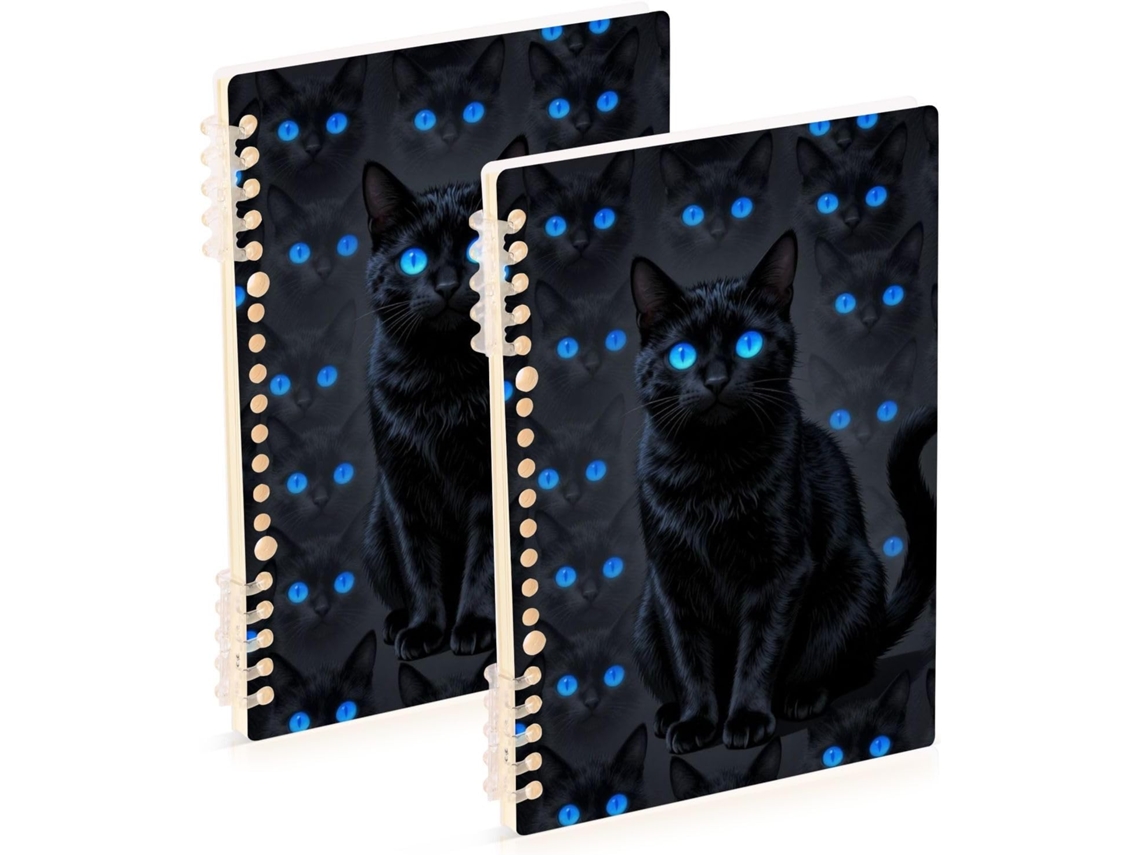 Besportble Juego De Gato Negro Con Ojos Azules Y Naranjas Y Polipropileno 21,1 X 14,5 Cm Puedes Usar Este C...