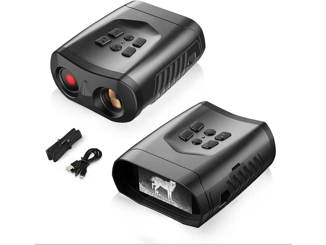 Gafas de visión nocturna para adultos, binoculares de visión nocturna infrarroja 4K con pantalla grande de 3 pulgadas (negro)