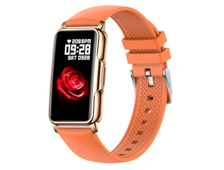 Smartwatch H80 1.47'' Correa Multi-Sport Modo Fitness IP67 Impermeable con Monitorización do Sueño Dorado y Naranja