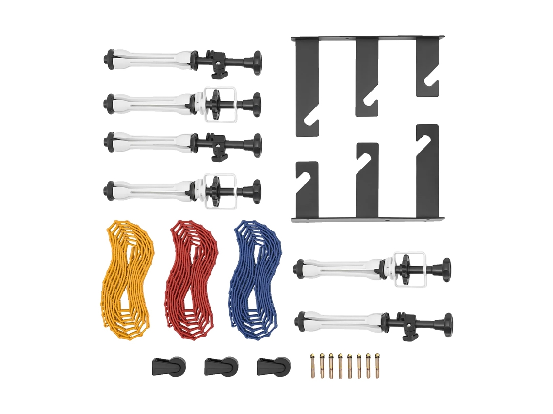 Sistema de soporte de fondo de pared, operación manual, OEM en blanco y negro.