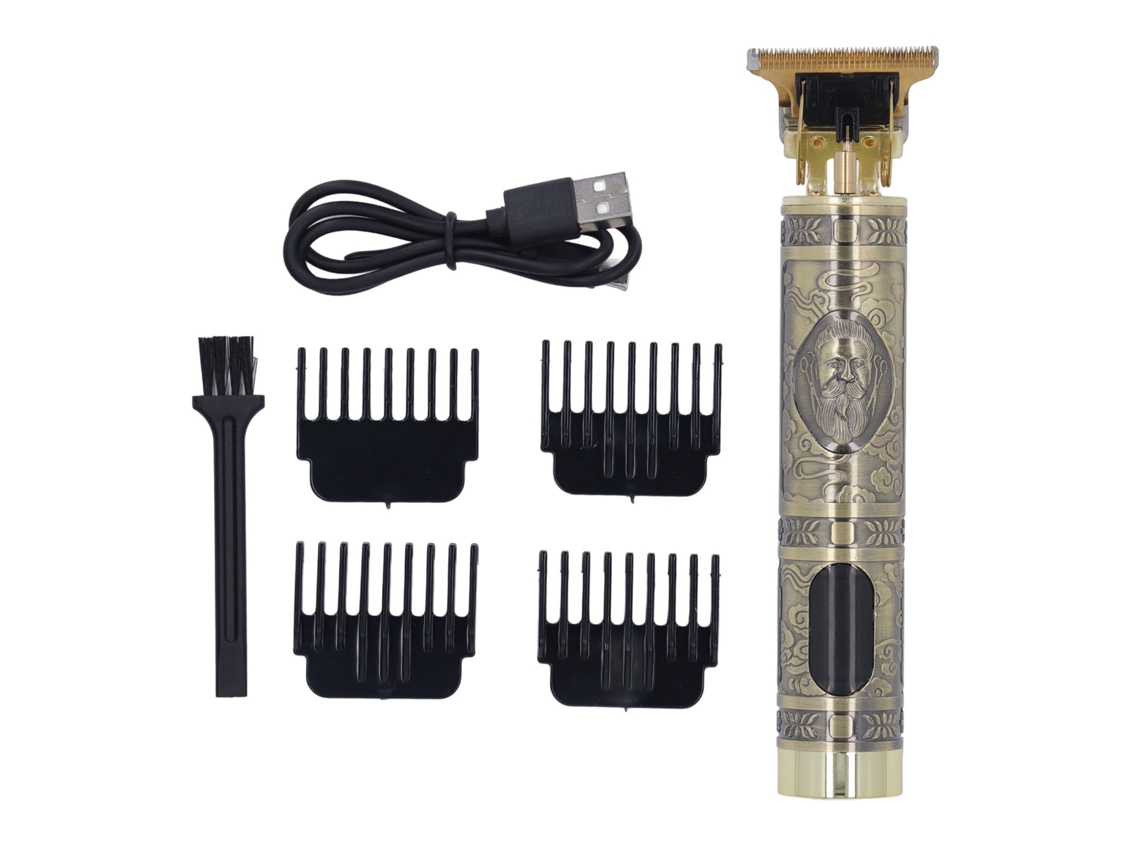 Cortapelos Profesional Recargable Con Cuchilla En T Y Pantalla Lcd Para Un Recorte Preciso De La Barba Masculina.
