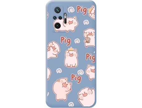 Carcasa Xiaomi Redmi Note 10 Pro TUMUNDOSMARTPHONE Cerdos Azul