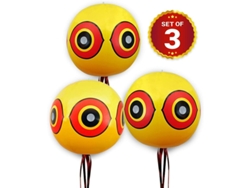 Globo inflable con forma de ojo de depredador, globo con forma de ojo de terror, repelente de aves para un control de plagas rápido y eficaz, seguro y fácil de usar.