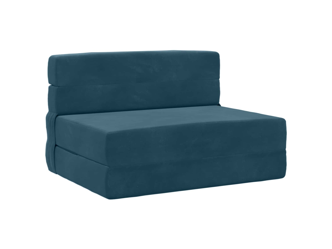 Sofá Cama Plegable Azul 100 X 80 X 60 Cm Tela