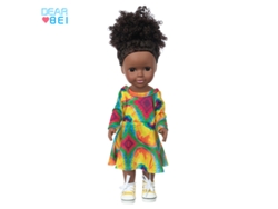 Muñeca De Vinilo De 35,5 Cm (14 Pulgadas), Piel Oscura Africana, Juguete Infantil, Bebé De Aspecto Realista.
