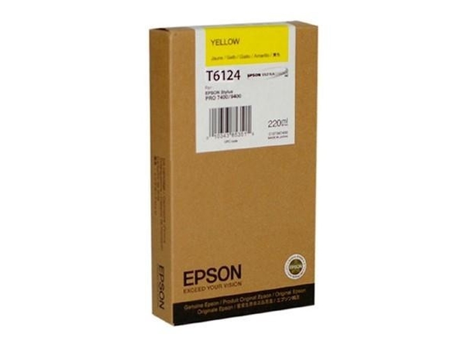 Cartucho de tinta original EPSON, T6124 220 ml , Amarillo, C13T612400